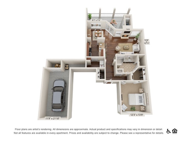 1B floor plan Somerset Townhomes - Somerset Townhomes