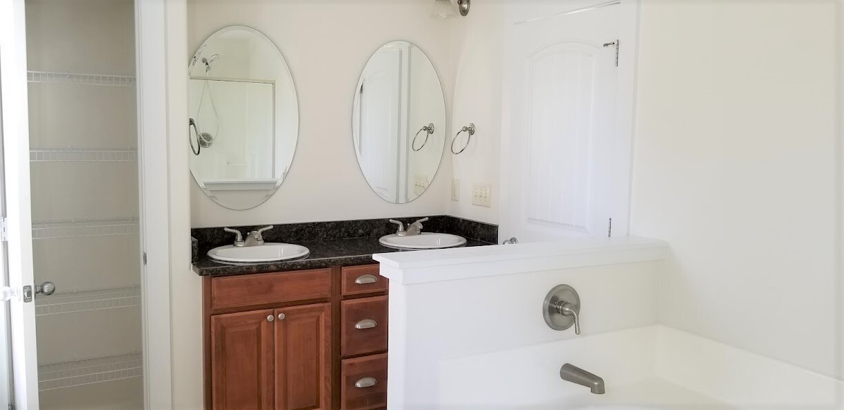 master bath with double sink - 2924 New Hill Park Rd