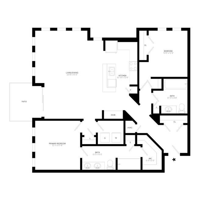 Floorplan - The Cunningham Apartments