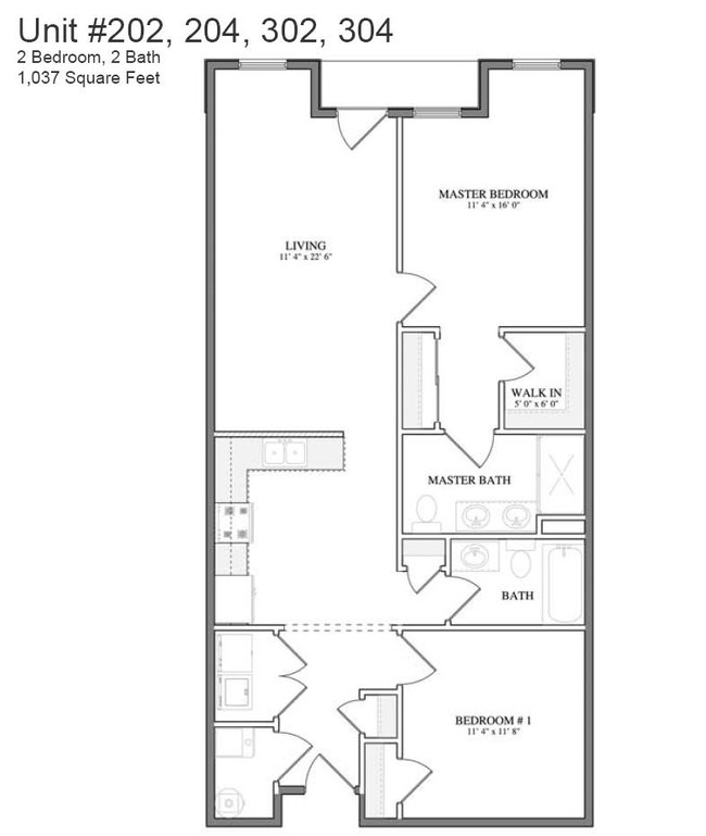 Floorplan - Fifth Avenue Flats
