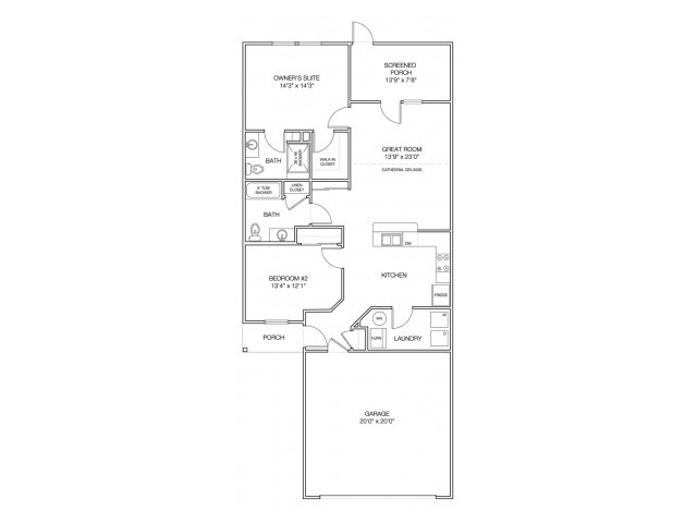 2BR, 2 BA - The Residences at Browns Farm