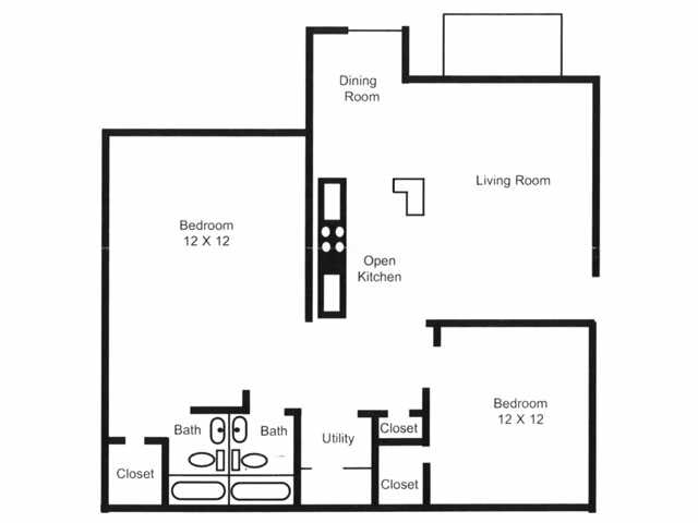 Floorplan - Hampton Harbor Apartments