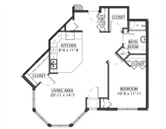 1BR/1BA - Cannon Rivers Senior Living