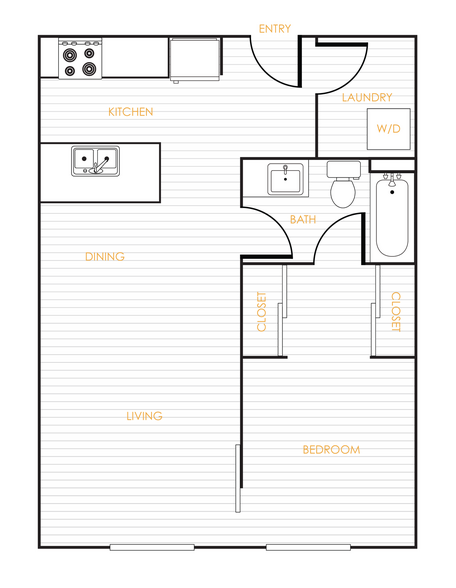 One Bedroom One Bathroom A - Cadence