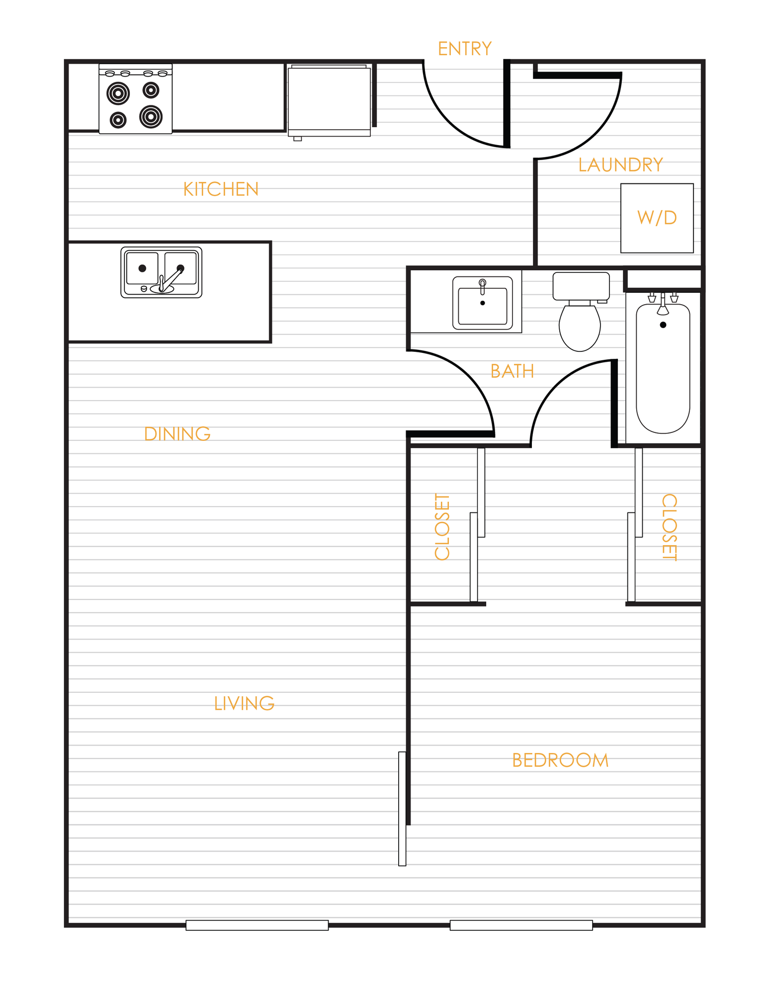 One Bedroom One Bathroom A - Cadence