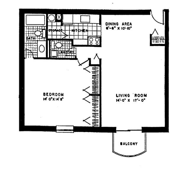 1BR/1.5BA - Hampshire House