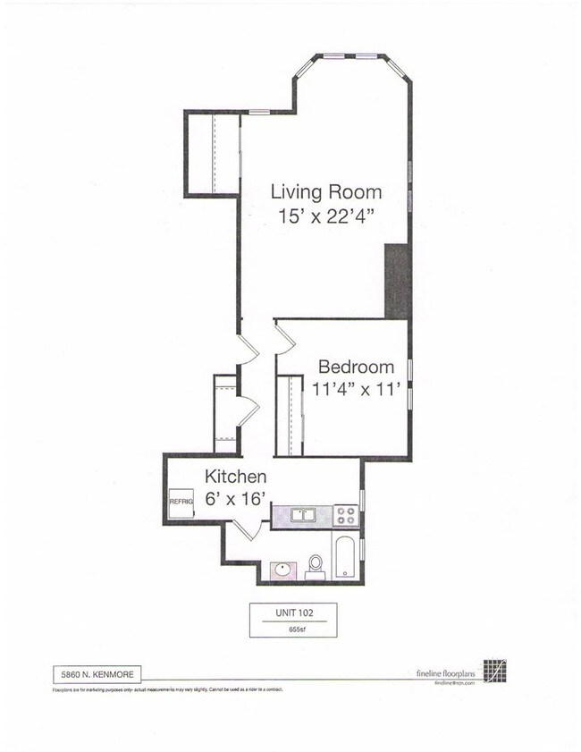 1BR/1BA - The Kenmore on Edgewater