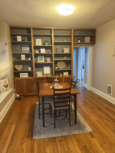 Dining room w built in bookshelves - 57 Florence Ave