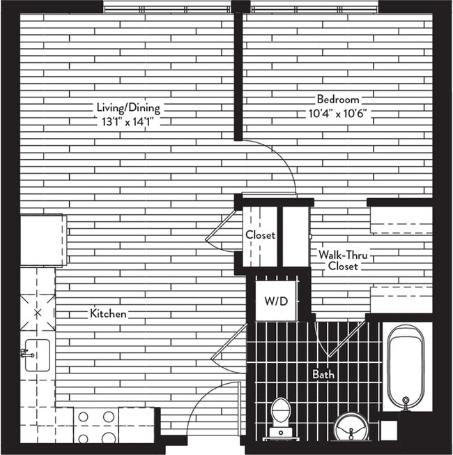 A02 One Bedroom Accessible - Blossom Plaza