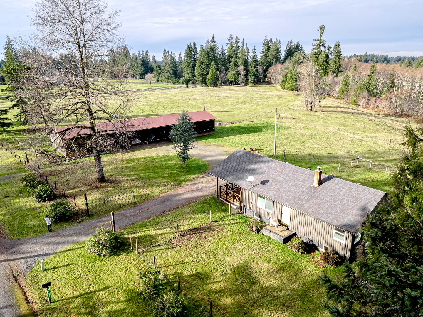 arial of house and parking - 41441 SE Kitzmiller Road