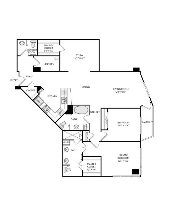Floorplan - The Heights at Park Lane