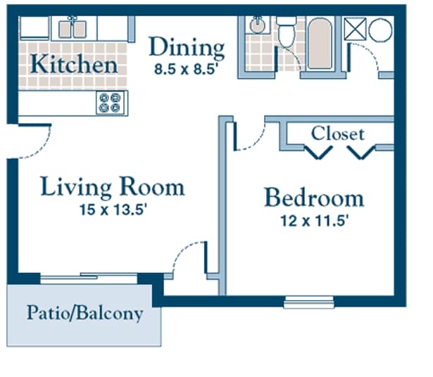 1BR/1BA - Colonial Towne Apartments