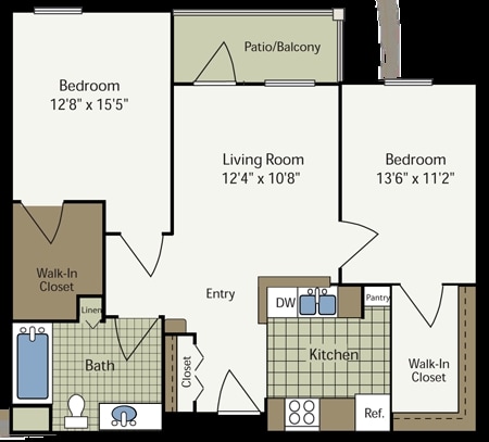 2BR/1BA - Heritage Place at LaSalle Square