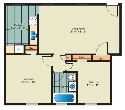 2BR/1BA - Canonbury Square Apartments