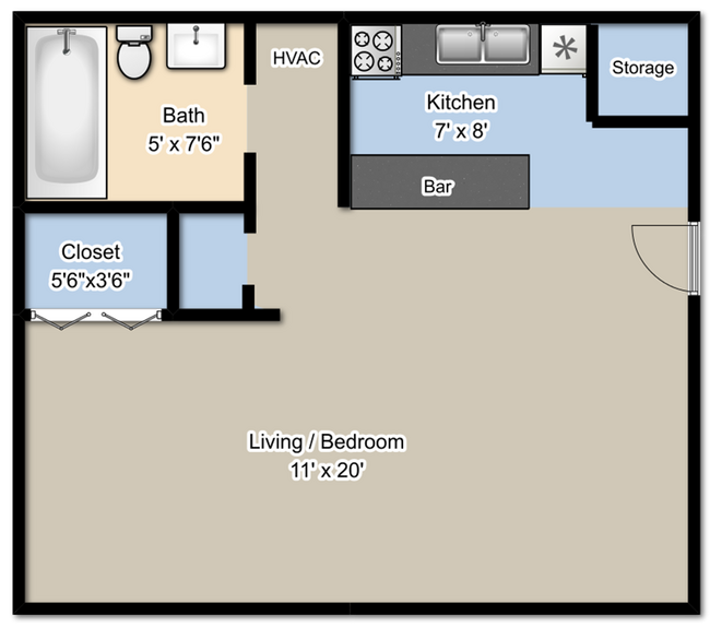 Floorplan - El Chaparral Apartments