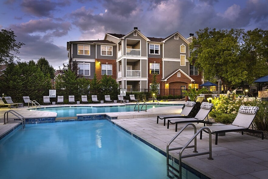 Pool at dusk - Lake Clearwater Apartments