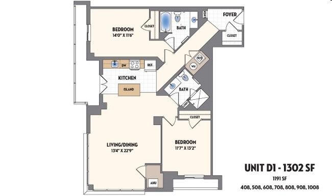 2BR/2BA - Loree Grand at Union Place