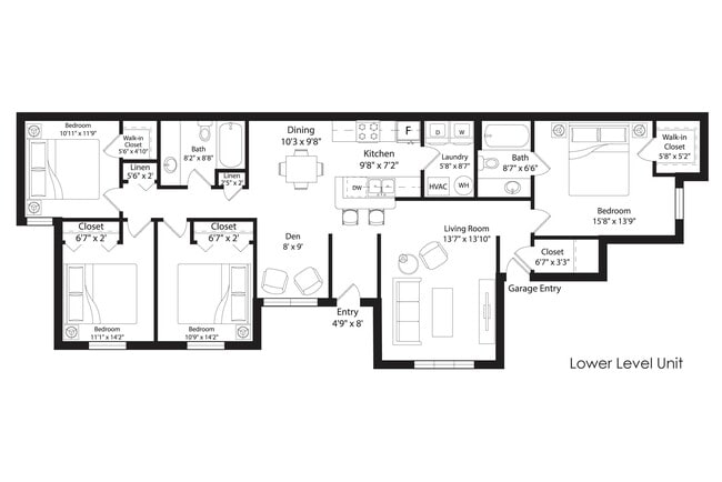 Floorplan - Cascade Shores Townhomes + Flats