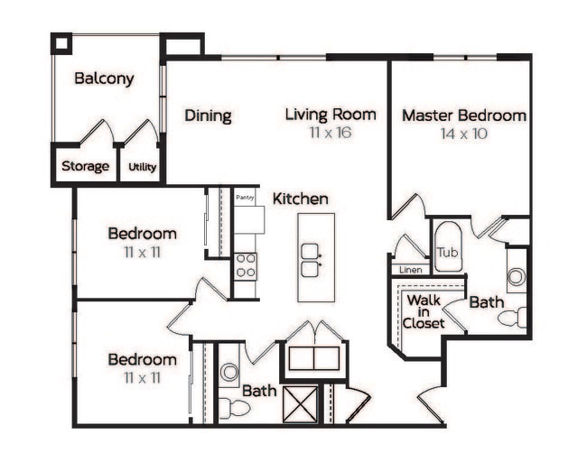 Floorplan - Arterra Place Apartments
