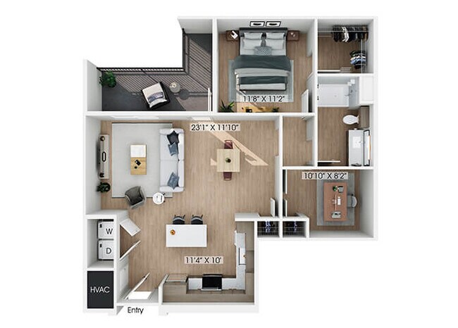 Floorplan - Hawkley Apartments