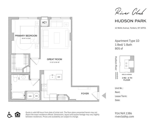 Floorplan - River Club at Hudson Park