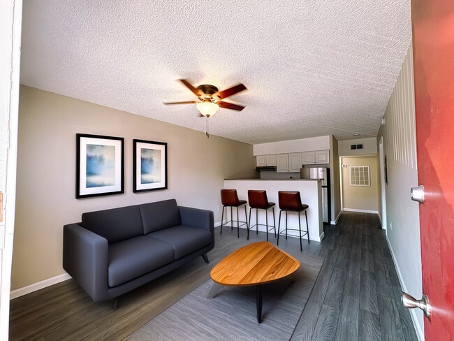 1BR, 1 BTH - Living Area - Ogden Villas