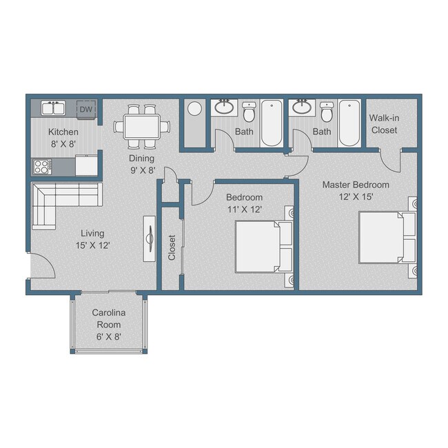 Floorplan - Sterling Bluff Apartments