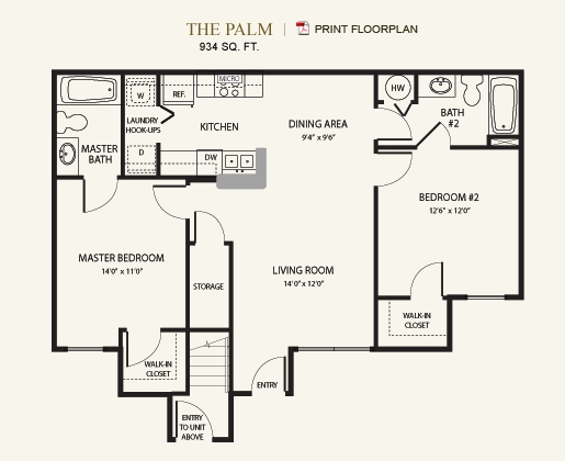 2BR/2BA - Brook Haven Apartments