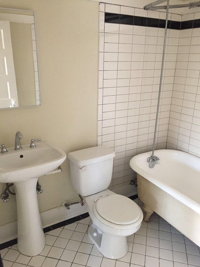 Bathroom View 1 with Clawfoot Tub - 1414 Logan St