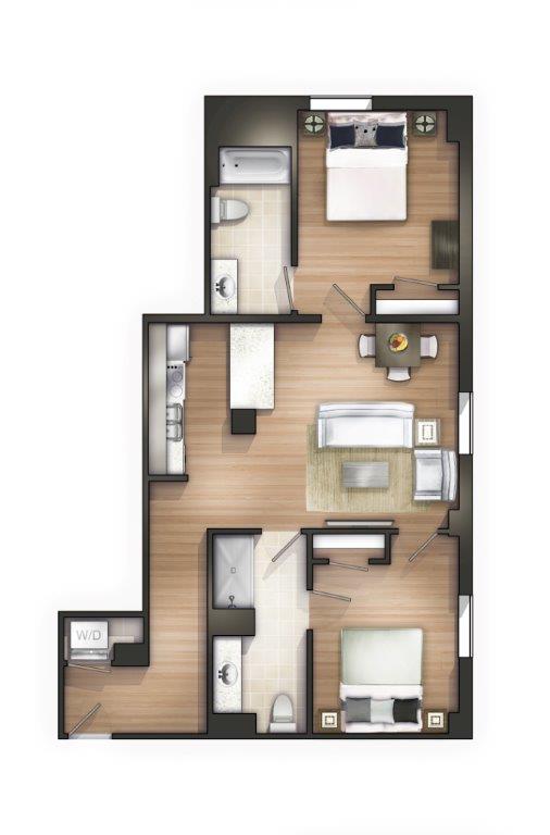 Floorplan - The Land Bank Loft Apartments