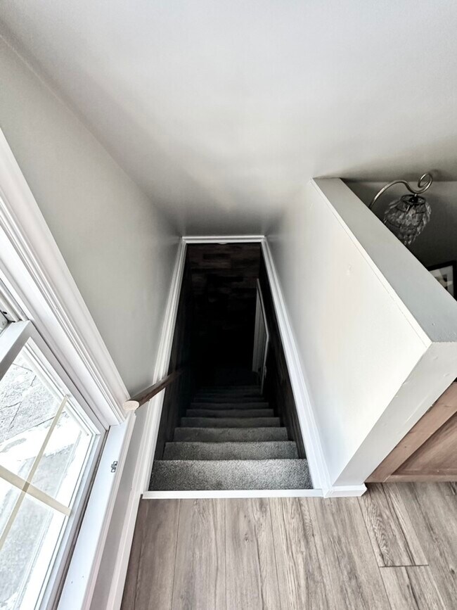 looking at the stairs from upstairs - 135 E Wayne Ter