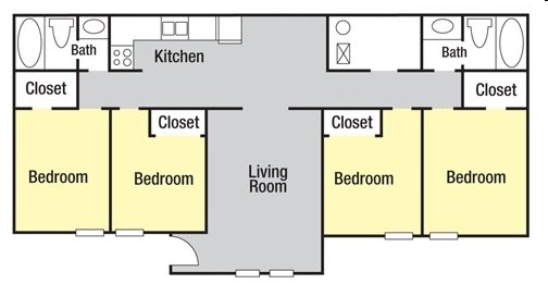 4BR/2BA - Campus Edge