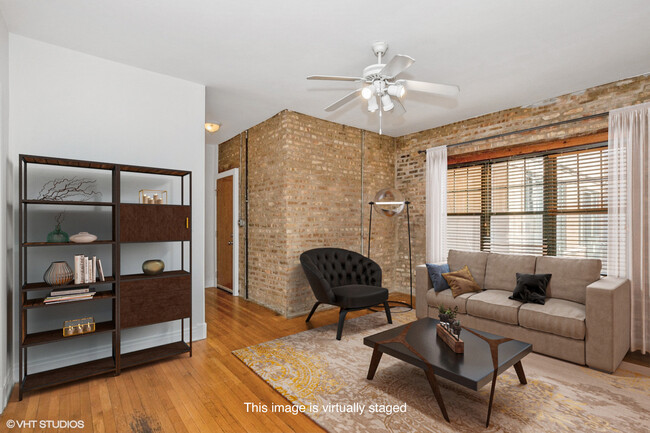 Staged Living Room - 7025 N Sheridan Rd