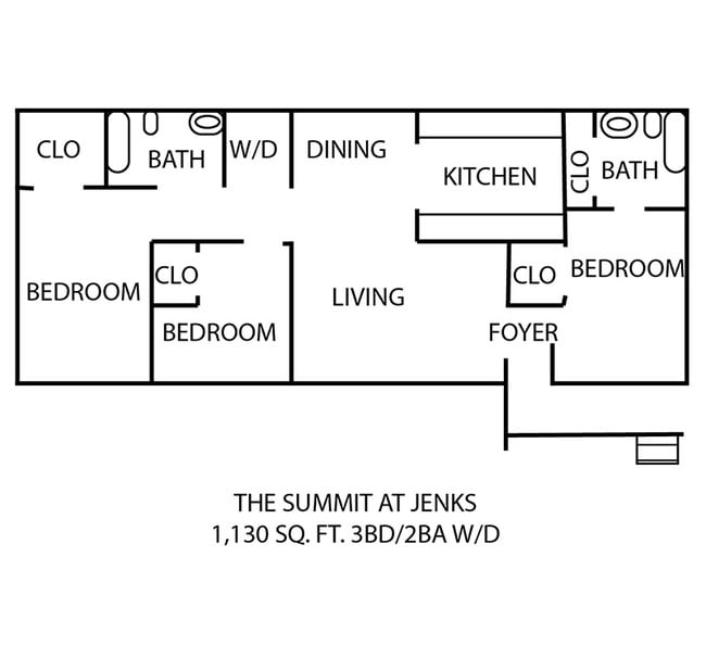 3BR/2BA - Summit Apartments