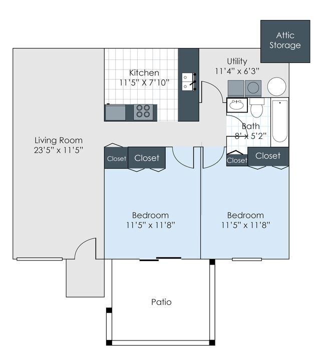Floorplan - Parkville Apts