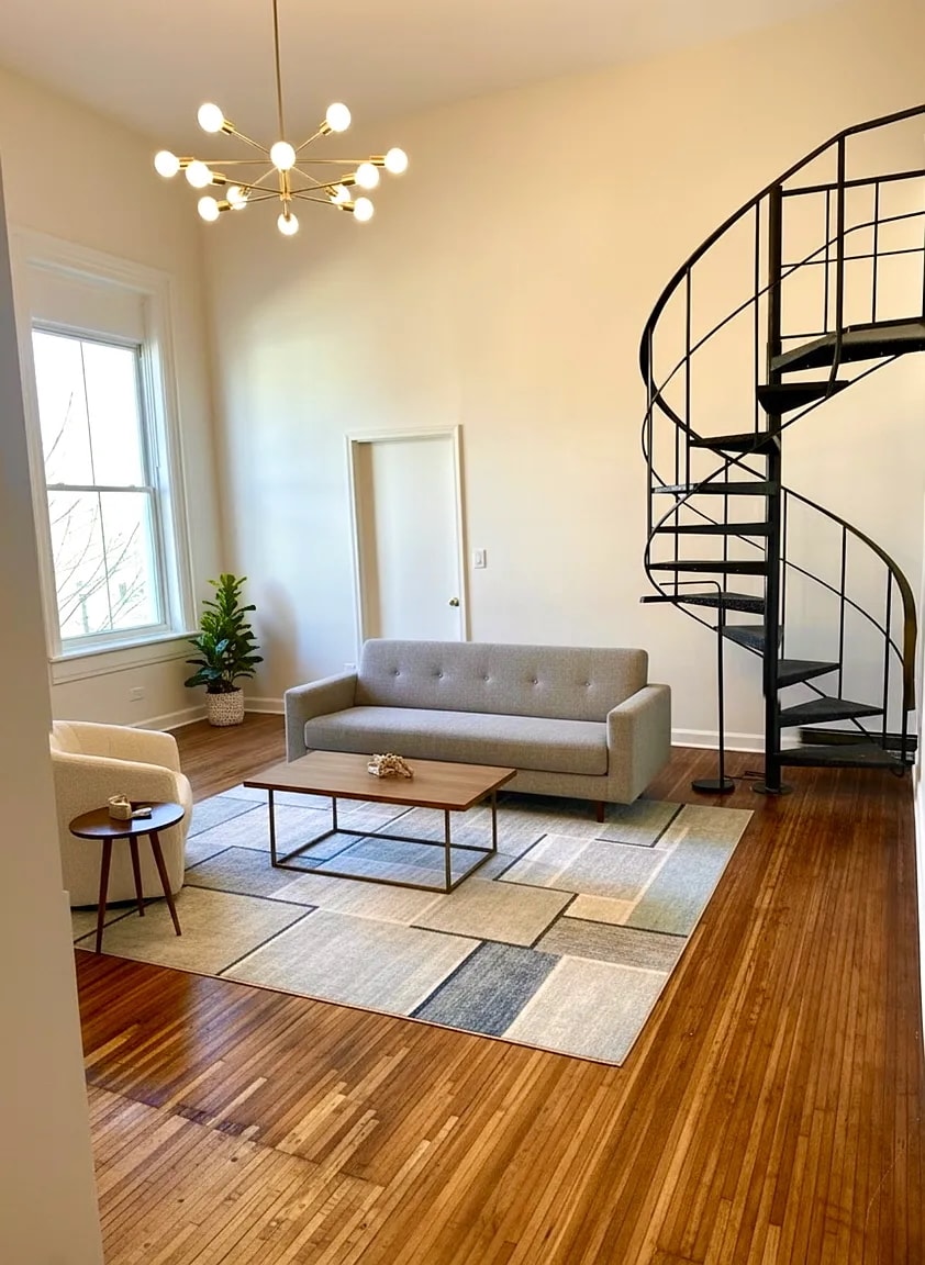 Large Living Room With Cathedral Ceilings Leads to Loft - 11019 E Woodstock St