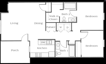 2BR/2BA - Canterbury House Apartments - Lebanon