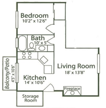 Floorplan - Village Gardens Apartments