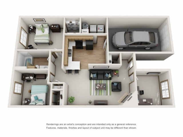 Floorplan - Creekside Apartments