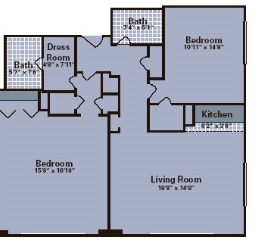2BR/2BA - Residences at City Place