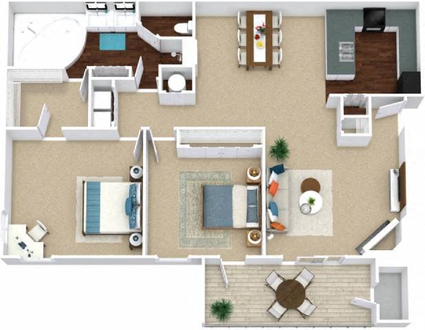 Floorplan - Southland Station Apartments