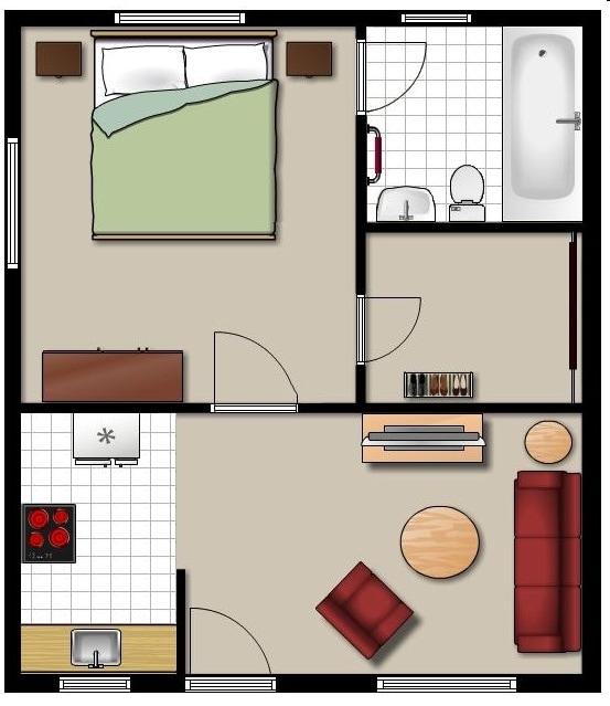 1BR/1BA - Riverpark Apartments