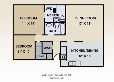 2BR/1.5BA - Parkwild Apartments