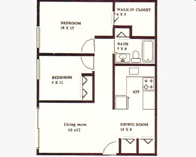 2BR/1BA - Chatterton Apartments
