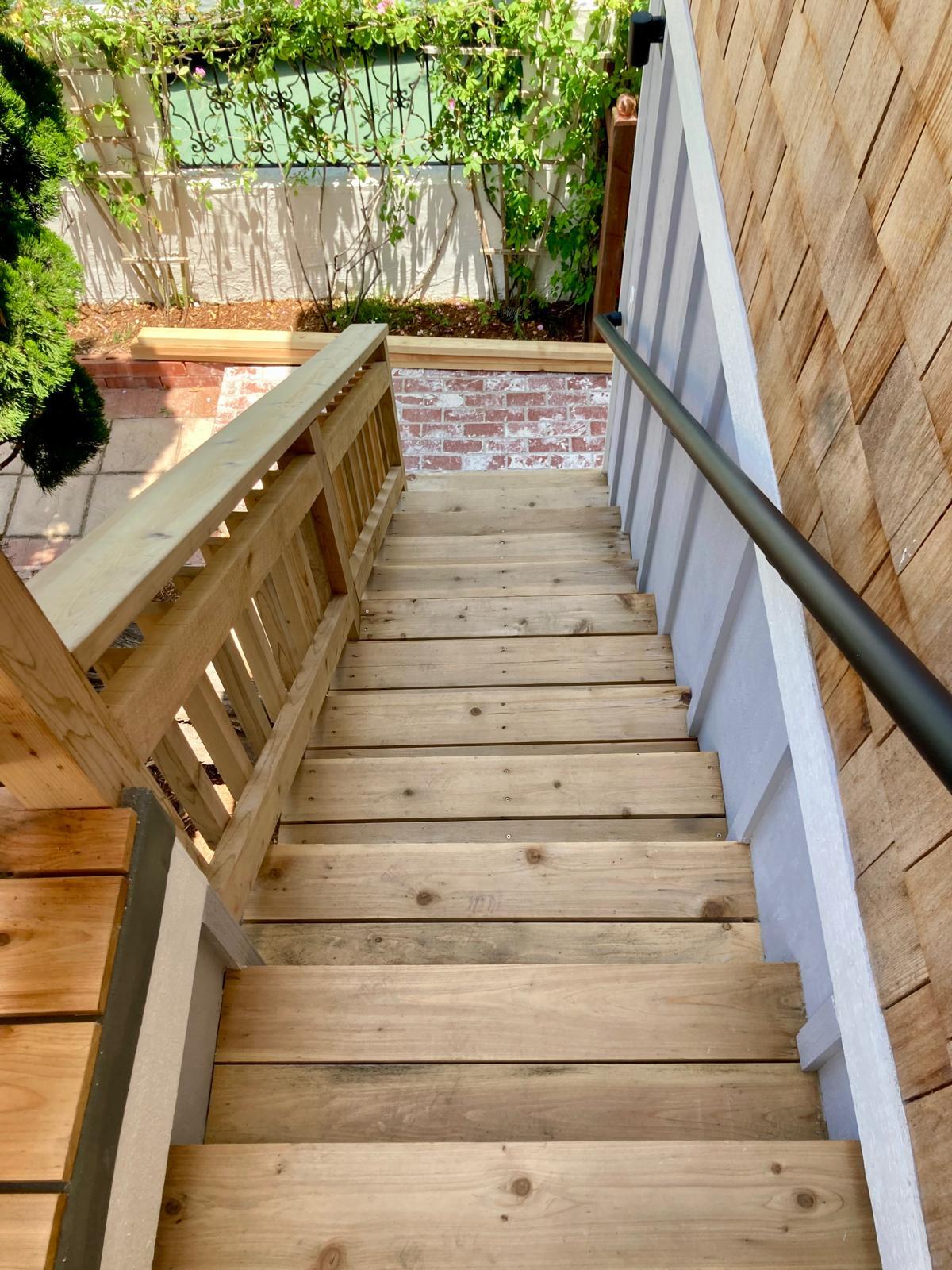 view down stairs from deck - 624 Bonair St