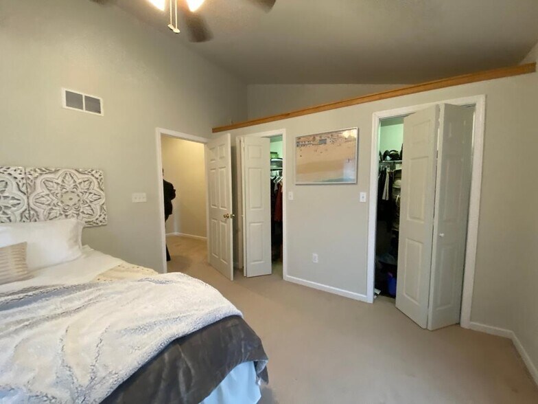 Master bedroom comes with vaulted ceiling and his and hers closet - 954 Ash St