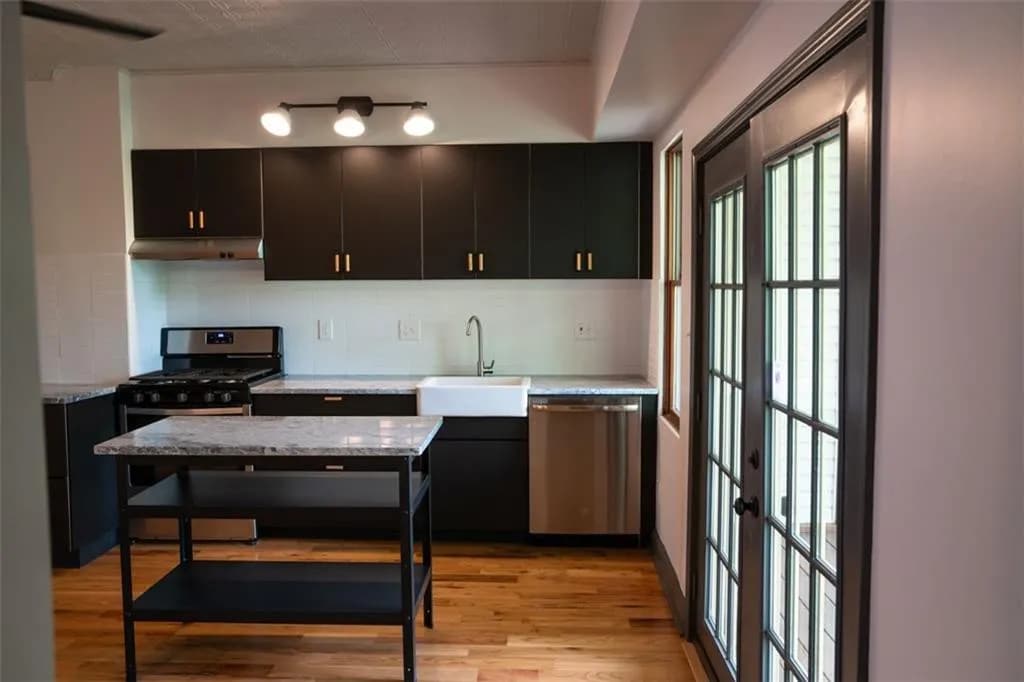Kitchen and porch doors - 1120 Brabec St