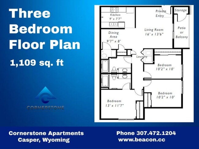Floorplan - Cornerstone Casper Apartments