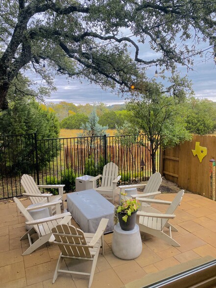 Fenced off stone paver patio - 429 Pink Granite Blvd