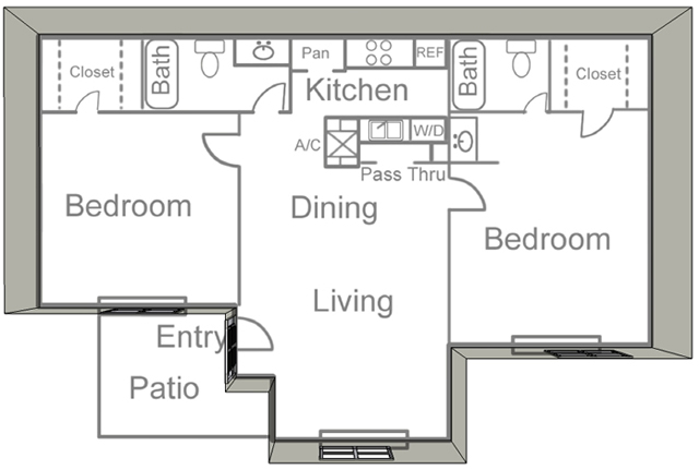 2BR/2BA - Cedar Point Apartments